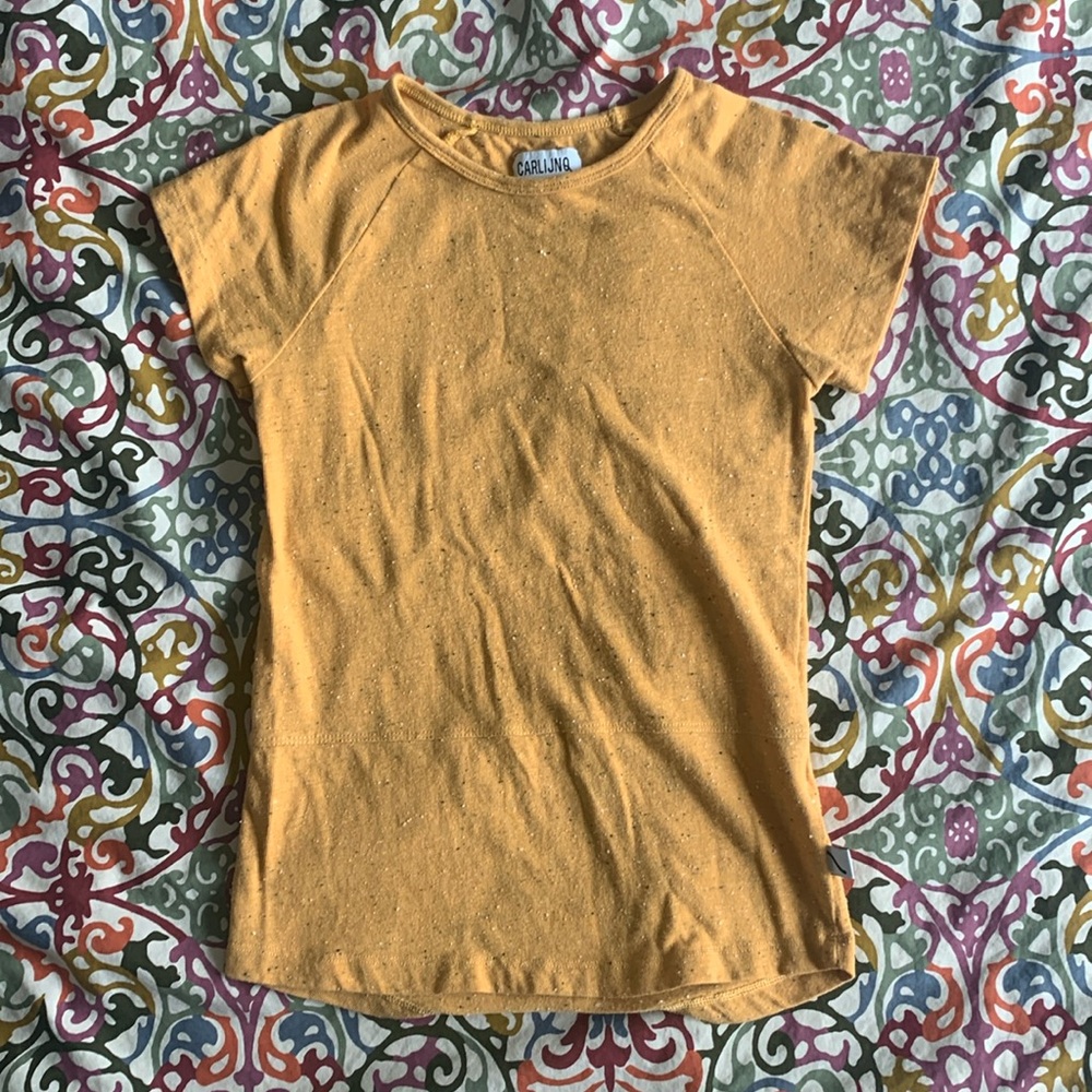 Carlijnq Textured Yellow Mustard Tee